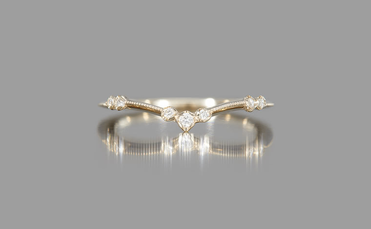 Curved Diamond Ring | ka0060aa