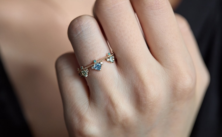 Crown Ring-Aquamarine & Beryl