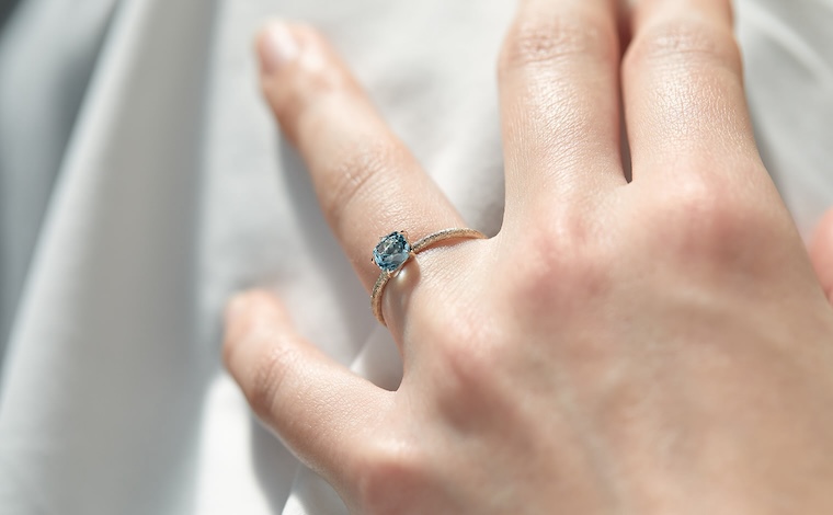 Stardust Ring-Aquamarine