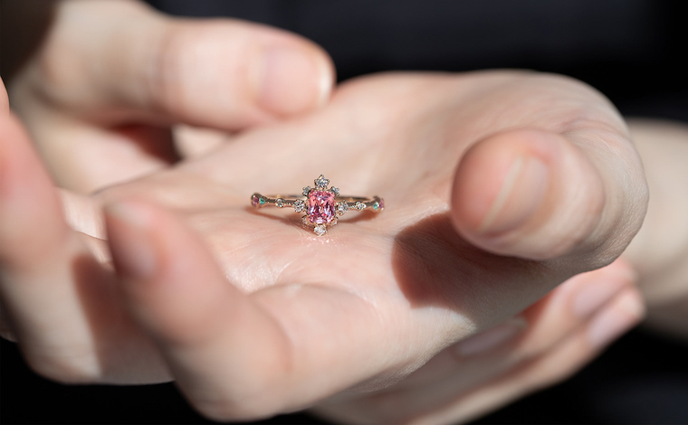 Snowflake Ring Supreme-Sapphire & Paraiba