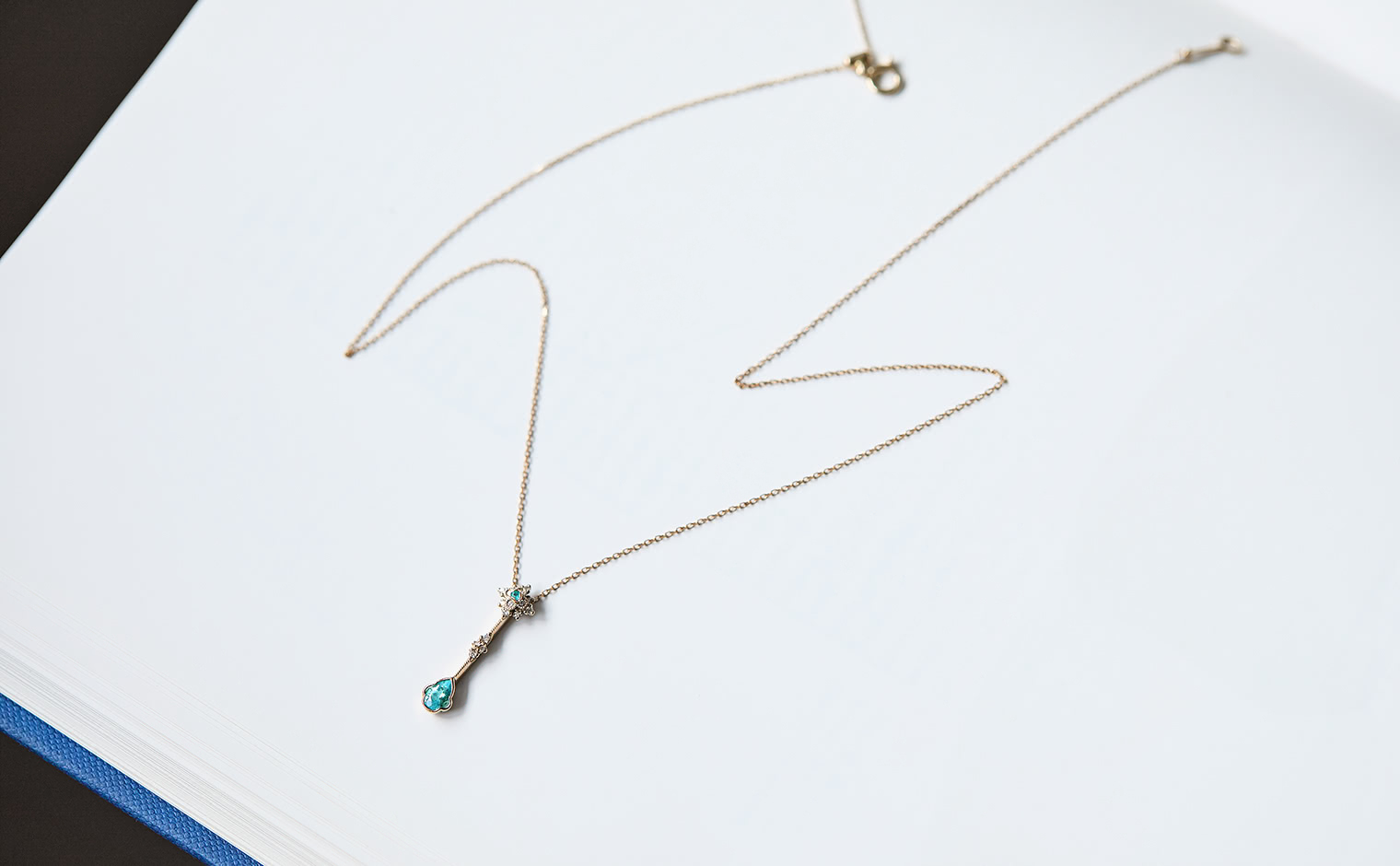 Orchid Drop Necklace-Paraiba