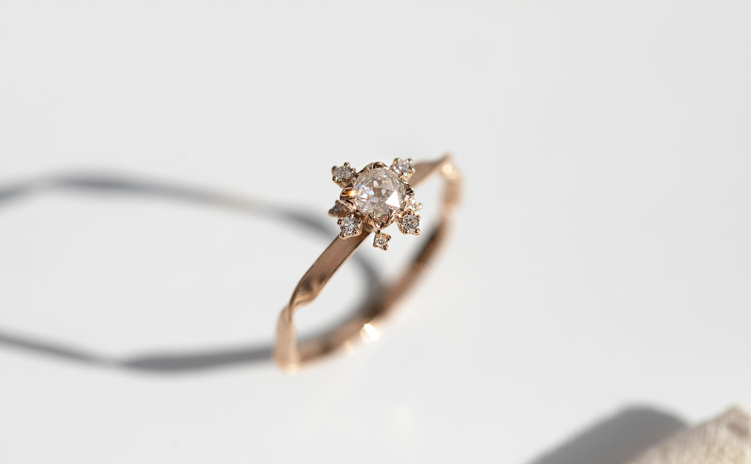 Twisting Snowflake Ring-Diamond