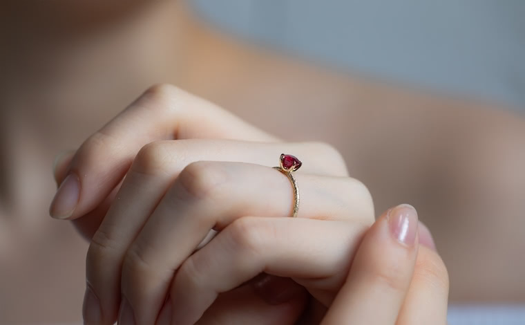 Ruby Stardust Ring