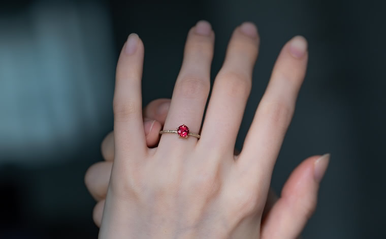 Ruby Stardust Ring