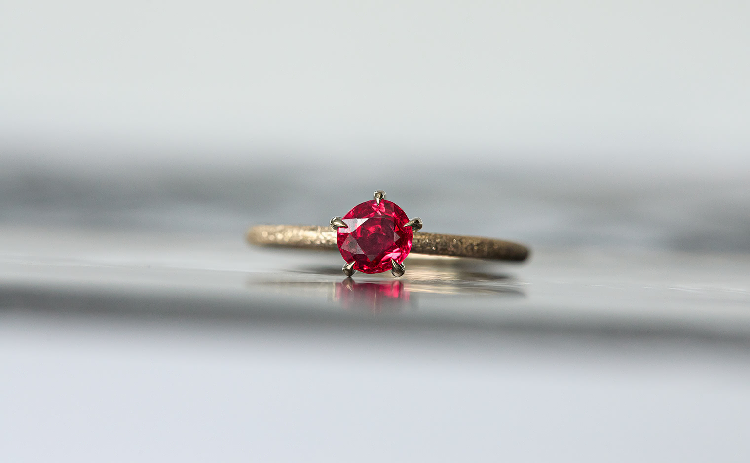 Stardust Ring-Red Spinel