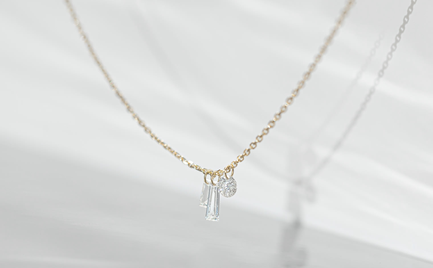 Tassel & Round Diamond Necklace