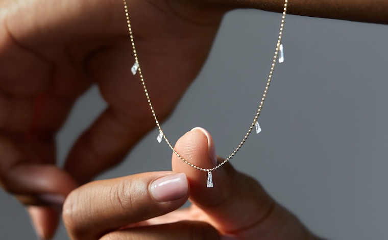 Tapered Diamond Necklace