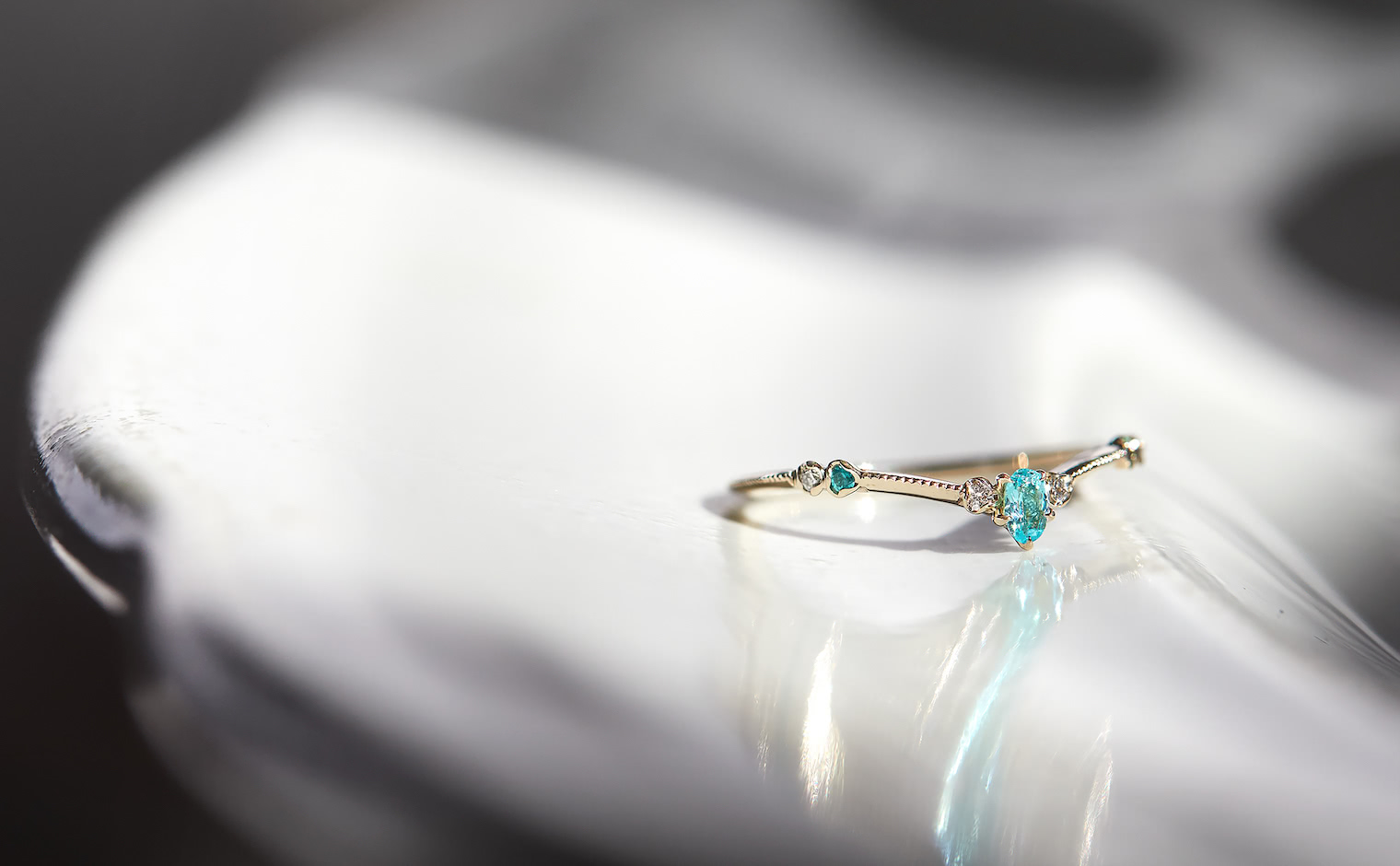 Curved Paraiba Ring