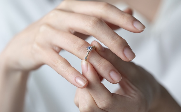 Sapphire Heart Ring