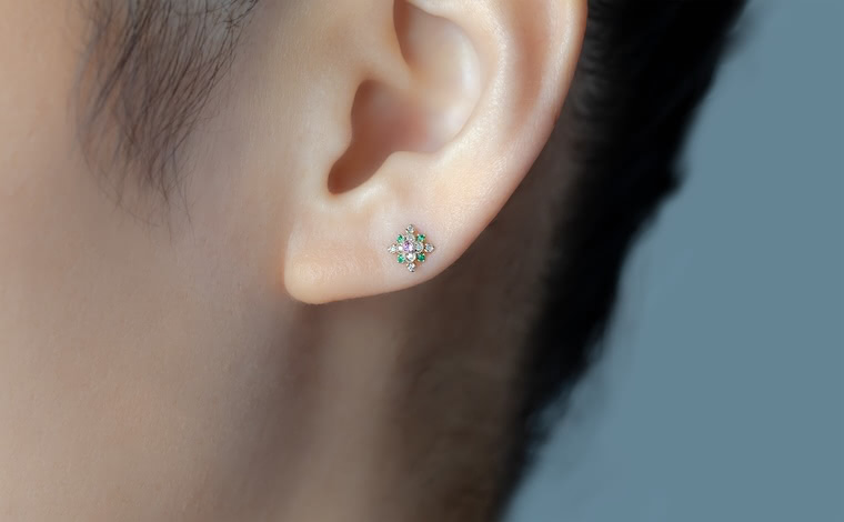 Orchid Studs-Rainbow