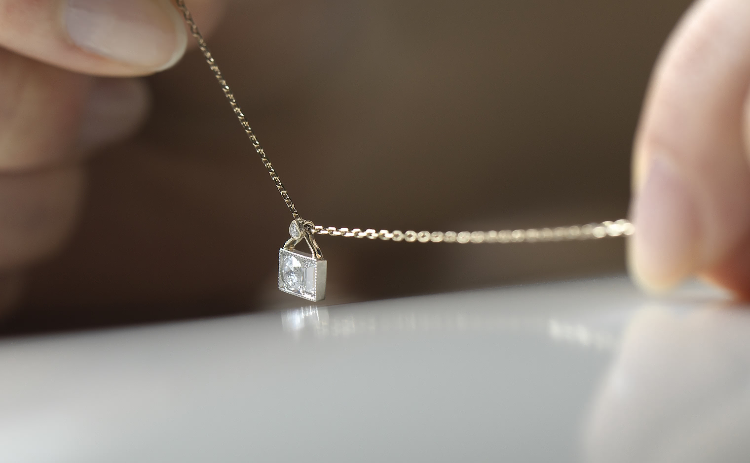 Diamond Handle Necklace