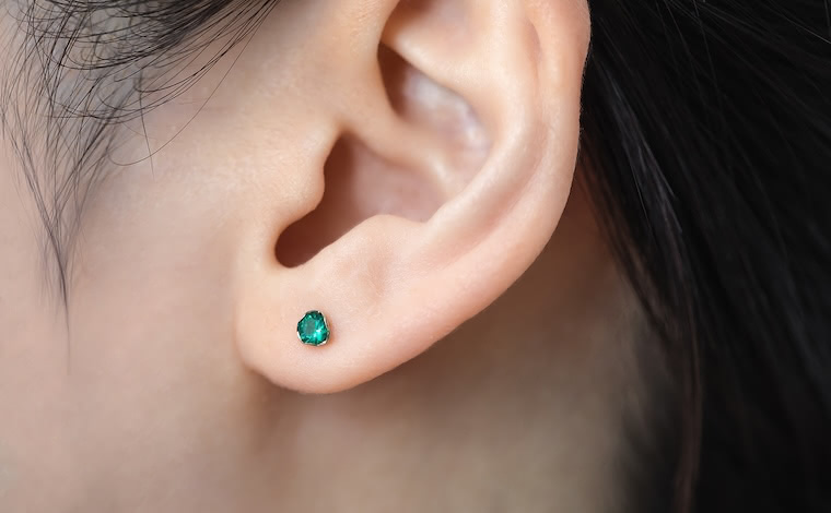 Iceberg Studs-Emerald