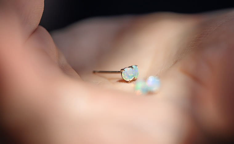 Calyx Studs-Opal