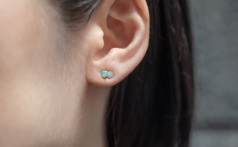 Calyx Studs-Opal