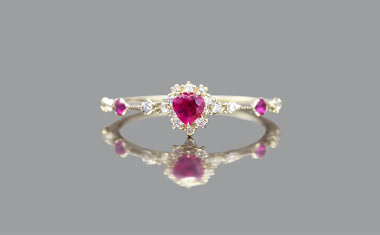 Ruby Heart Ring | ka0078ai